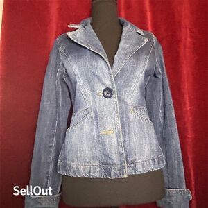 Old Navy Women's Denim Jacket Blue XS Casual Long Sleeve Button-Up